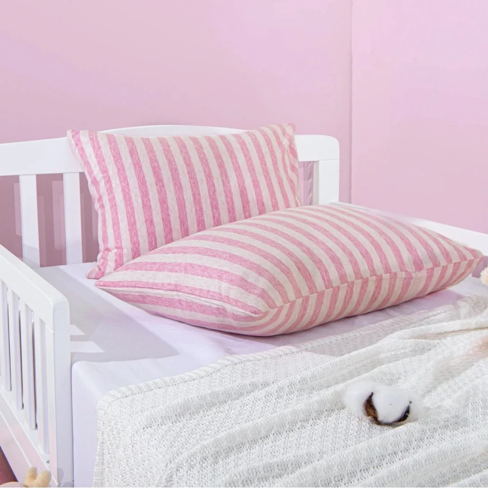 NTBAY®️ Lot x 2 Cotton Jersey Knit Stripe Toddler Travel Pillowcases|